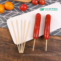 Wholesale Eco-friendly Disposable Natural Round/Pointed Fruit BBQ Bamboo Round Skewers